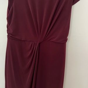 Twist front shirt sleeve dress